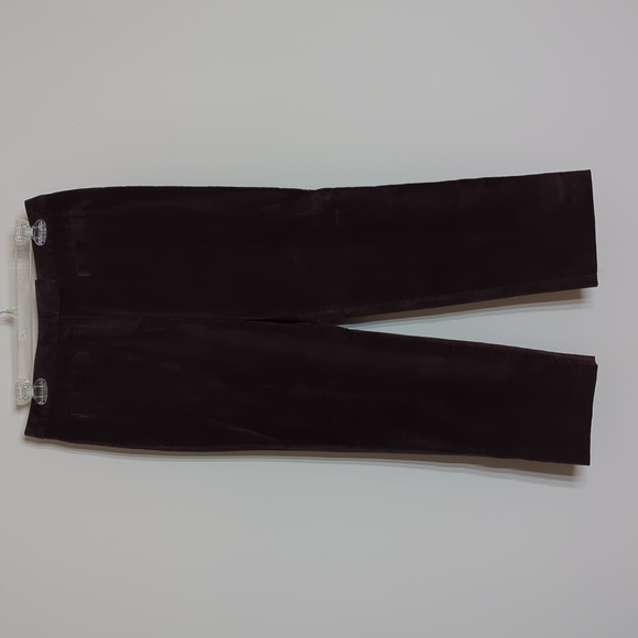 Talbots Petites Straight Leg Pant Brown Cotton Velour Classic Fit Stretch Size 8 - Picture 2 of 8
